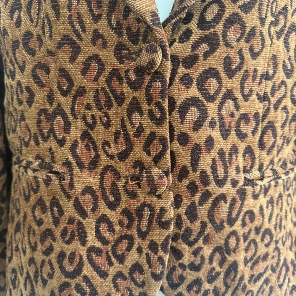 Vintage Pantology Leopard Print Blazer | 10P - Picture 8 of 12